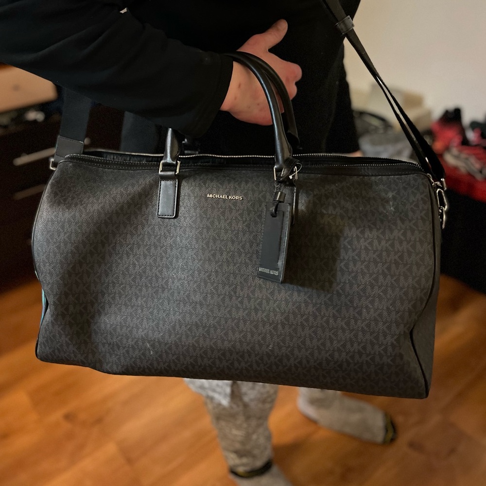 NWT Michael KORS AUTHENTIC Hudson weekender DUFFLE BAG rare Limited Edition 2in1 - Picture 5 of 7